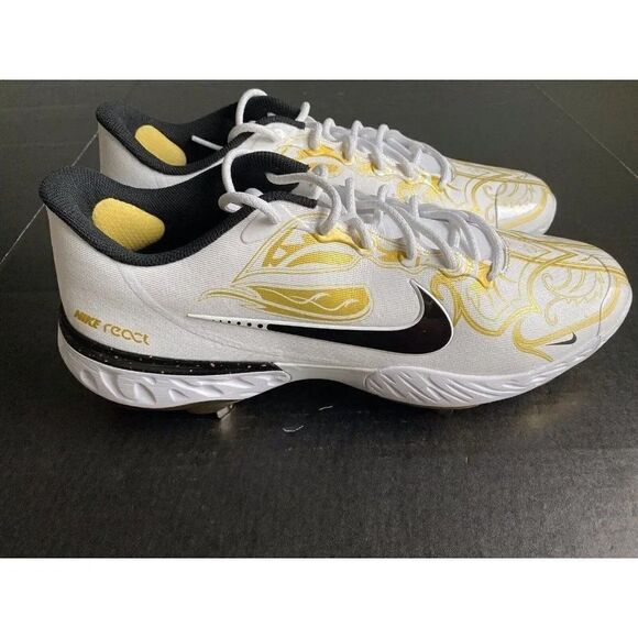 Nike Alpha Huarache Elite 3 Low PRM Gold Baseball Cleat CV3553-101 Men's Size 15 - Picture 5 of 13